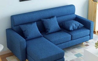 蓝色布艺沙发配什么垫子,深蓝色布艺沙发配沙发套 