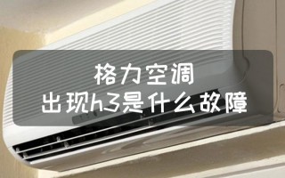 格力空调挂机上经常显示H3是什么原因