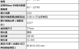 尼康相机镜头参数介绍（尼康相机镜头参数知识普及）