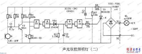 led灯声控开关电路图 led声控落地灯-第3张图片-DAWOOD LED频闪灯