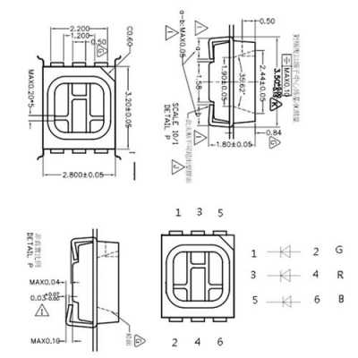 六脚led灯珠工作原理 六脚led灯-第1张图片-DAWOOD LED频闪灯