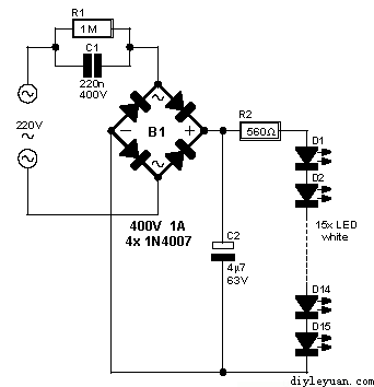 LED灯通用电路_led灯的电路图详解-第2张图片-DAWOOD LED频闪灯