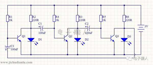 led循环灯设计电路原理图-LED循环灯设计电路-第1张图片-DAWOOD LED频闪灯