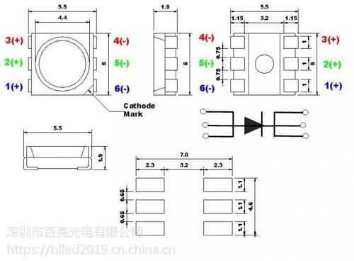 5050灯珠封装尺寸-第3张图片-DAWOOD LED频闪灯